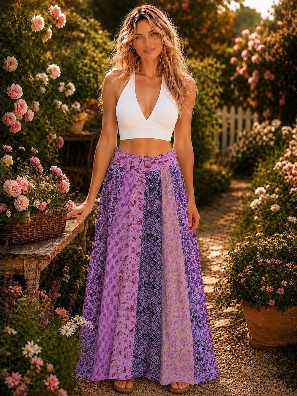 Jaded Gypsy Patchwork Palazzo Pants – L/XL